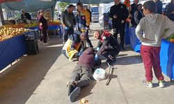 Alkolün etkisiyle pazaryerinde sızdı, vatandaşlar uyandıramayınca polis ve sağlık ekipleri müdahale etti