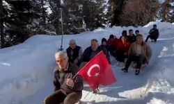 Artvin'de 7'den 70'e kızak keyfi