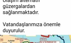 Bartın'da kara yolu kar nedeniyle ulaşıma kapandı