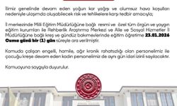 Bingöl'de eğitim kurumlarına kar tatili