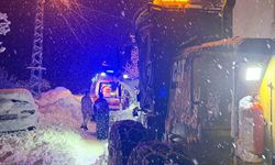 Bitlis'te rahatsızlanan vatandaş zorlu şartlarda hastaneye ulaştırıldı