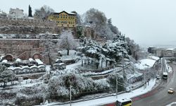 Bursa yeni yıla karla uyandı...Beyaz güzellik havadan böyle görüntülendi