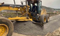 Çiftlik köyünde yol bakım çalışmaları tamamlandı