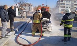 Defne'de araç yangını