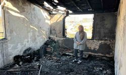 Depremde eşini ve evladını kaybeden kadın, ikinci kez felaketi yaşadığı yangında tüm birikimini ve yuvasını kaybetti