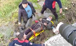 Dere yatağına düşen vatandaş kurtarıldı