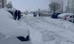 Diyarbakır'da kar esareti: Site sakinleri kiraladıkları kepçeyle yollarını açtı