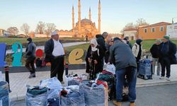 Edirneli umreciler Selimiye Meydanı'nda karşılandı