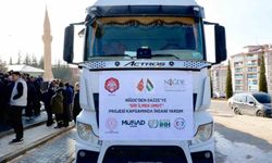 Gazze için tek yürek olan Niğde'den yardım tırı yola çıktı