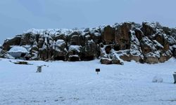 İhsaniye'de yoğun kar yağışı