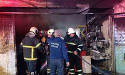 İşyerindeki yangına itfaiye müdahale etti