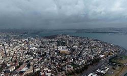 Karlı havanın etkili olduğu Tarihi Yarımada havadan görüntülendi