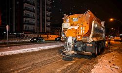 Malatya Büyükşehir Belediyesi karla mücadelede 7/24 sahada