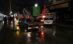 Malatya'da istinat duvarı çöken bina tahliye edildi