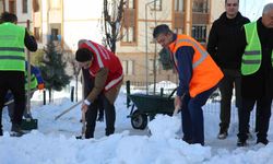 Şırnak'ta kar temizliğinde araç engeli