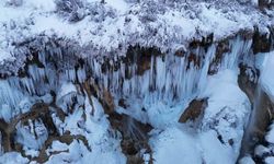 Sivas'ın Kardeniz'i beyaza büründü