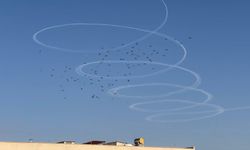 Suriye sınırı semalarında ilginç görüntü