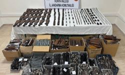 Tabanca ve tüfek parçaları ele geçirildi
