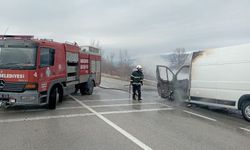 Tokat'ta alev alan panelvan kullanılamaz hale geldi