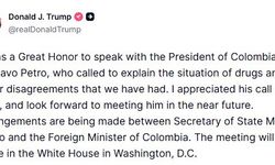 Trump, Kolombiya Devlet Başkanı Petro ile telefonda konuştuğunu duyurdu: 'Beni aramasını ve üslubunu takdir ettim'