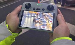 Ümraniye'de dron destekli denetimlerde 12 araca 14 bin TL ceza kesildi