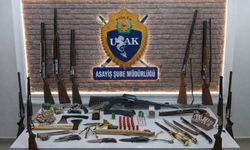 Uşak'ta galericiler sitesinde asayiş denetimi