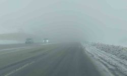 Van-Özalp kara yolunda sis görüş mesafesini düşürdü