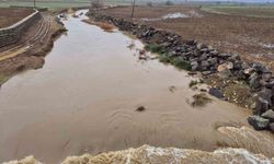 Yavuzeli'nde yağış etkili oldu, Karasu Çayı'nın debisi yükseldi