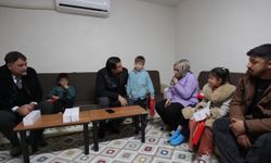 Yılmaz'dan evi yanan Kömek ailesine anlamlı ziyaret
