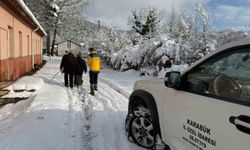 Zorlu kış şartlarında hastalar yalnız bırakılmadı