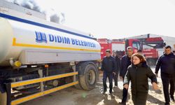 Başkan Gençay, yangın sürevini sahada takip etti