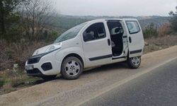 Bilecik'te kontrolden çıkan araç refüje çarparken, sürücüsü yaralandı