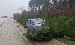 Çanakkale'de yoldan çıkan otomobil ağaca çarptı; 2 kişi yaralandı
