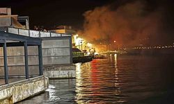 Gelibolu'da korkutan yangın