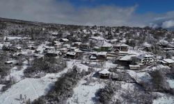 Güneşin açmasıyla oluşan eşsiz kar manzaraları dronla görüntülendi