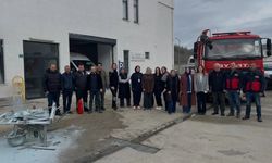 Hastane personeline yangına müdahale eğitimi