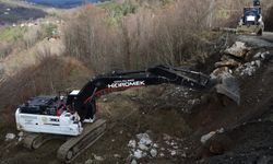 Heyelan alanında çalışmalar tamamlandı
