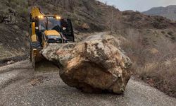 Heyelan nedeniyle kapanan köy yolu yeniden ulaşıma açıldı