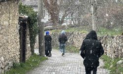 Karabük'ün yüksek kesimlerinde kar yağışı yeniden başladı