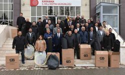 Karaman'da okullara spor malzemesi desteği