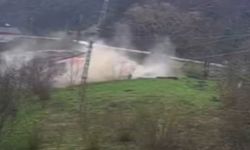 Kastamonu'da heyelan sebebiyle tahliye edilen ev çöktü: O anlar kamerada