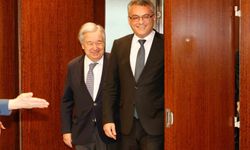 KKTC Cumhurbaşkanı Erhürman, BM Genel Sekreteri Guterres ile bir araya geldi