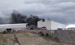 Milas'ta fabrika inşaatında yangın