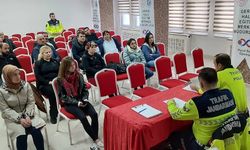 Okul servisi şoför ve rehber personeline trafik eğitimi