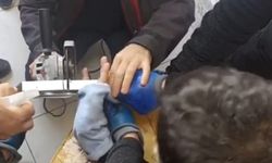 Parmağı akıllı tahtaya sıkışan öğrenci itfaiye ekiplerince kurtarıldı