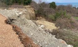 Sinop'ta heyelan sonrası evlerine su ulaşmayan vatandaşlardan tepki