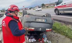 Susurluk'ta tek taraflı trafik kazası: 1 yaralı