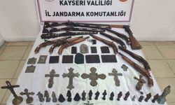 Tarihi eser kaçakçısı jandarmadan kaçamadı