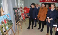 Türkeli'de bayrak sevgisi sanatla buluştu