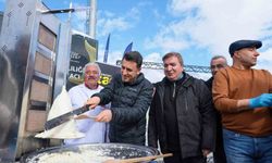 Valiler Ergan Dağı'nda et döner yerine tulum peyniri döneri kesti